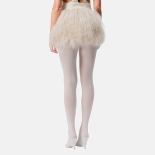 OW Collection THEA Fur Mini Skirt Skirt 196 - Light Tan