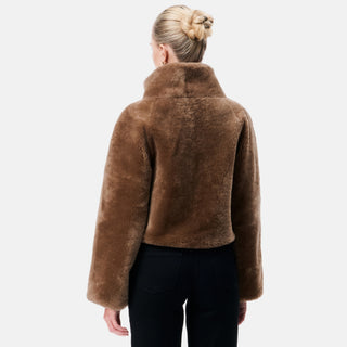 OW Collection TUVA Fur Jacket Jacket 185 - Brown