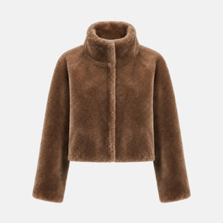 OW Collection TUVA Fur Jacket Jacket 185 - Brown