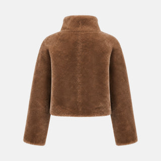 OW Collection TUVA Fur Jacket Jacket 185 - Brown