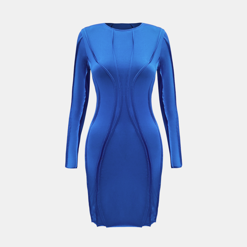 OW Collection TWIST Mini Dress Dress 026 - Blue