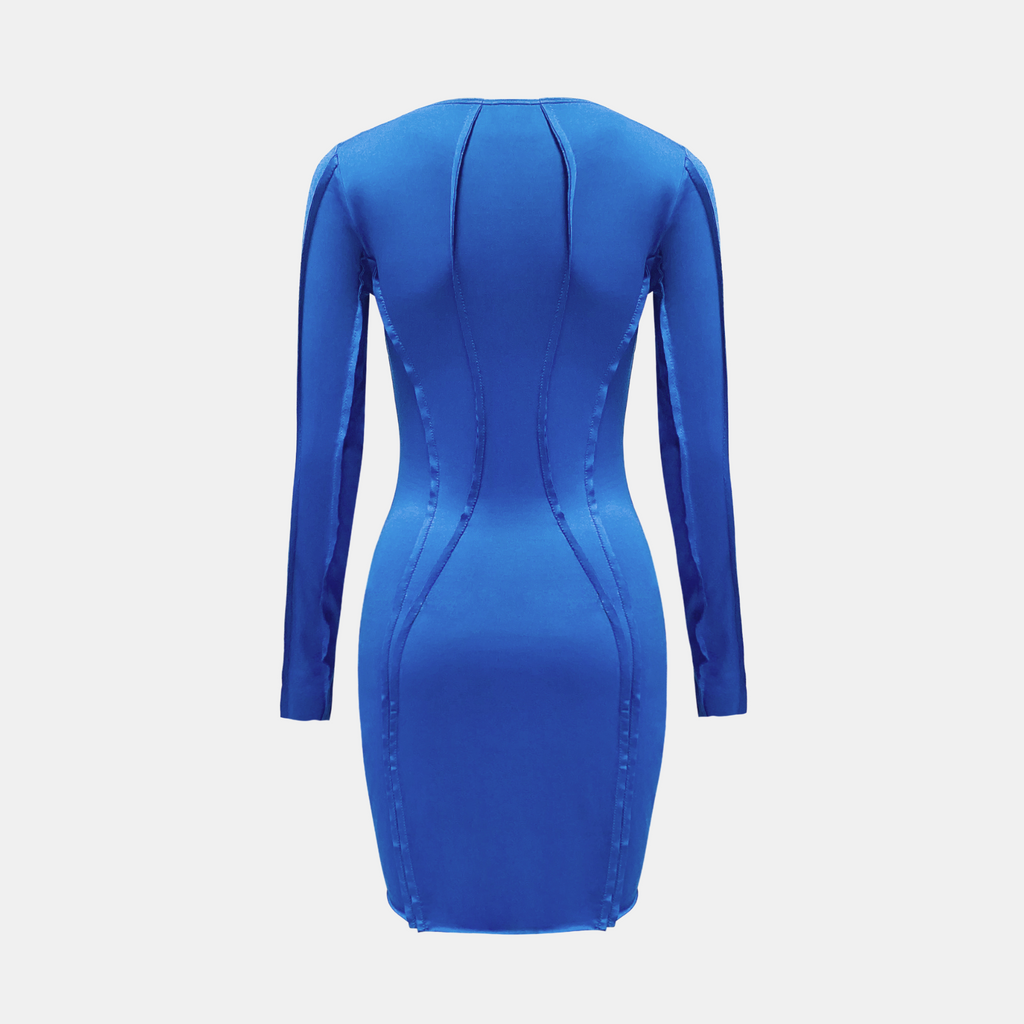 OW Collection TWIST Mini Dress Dress 026 - Blue