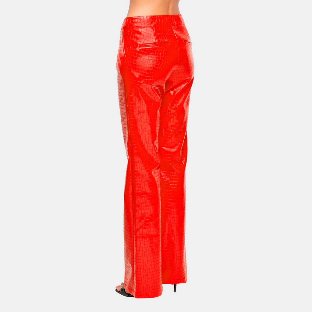 OW Collection VALENCIA Croc Pants Pants 022 - Red