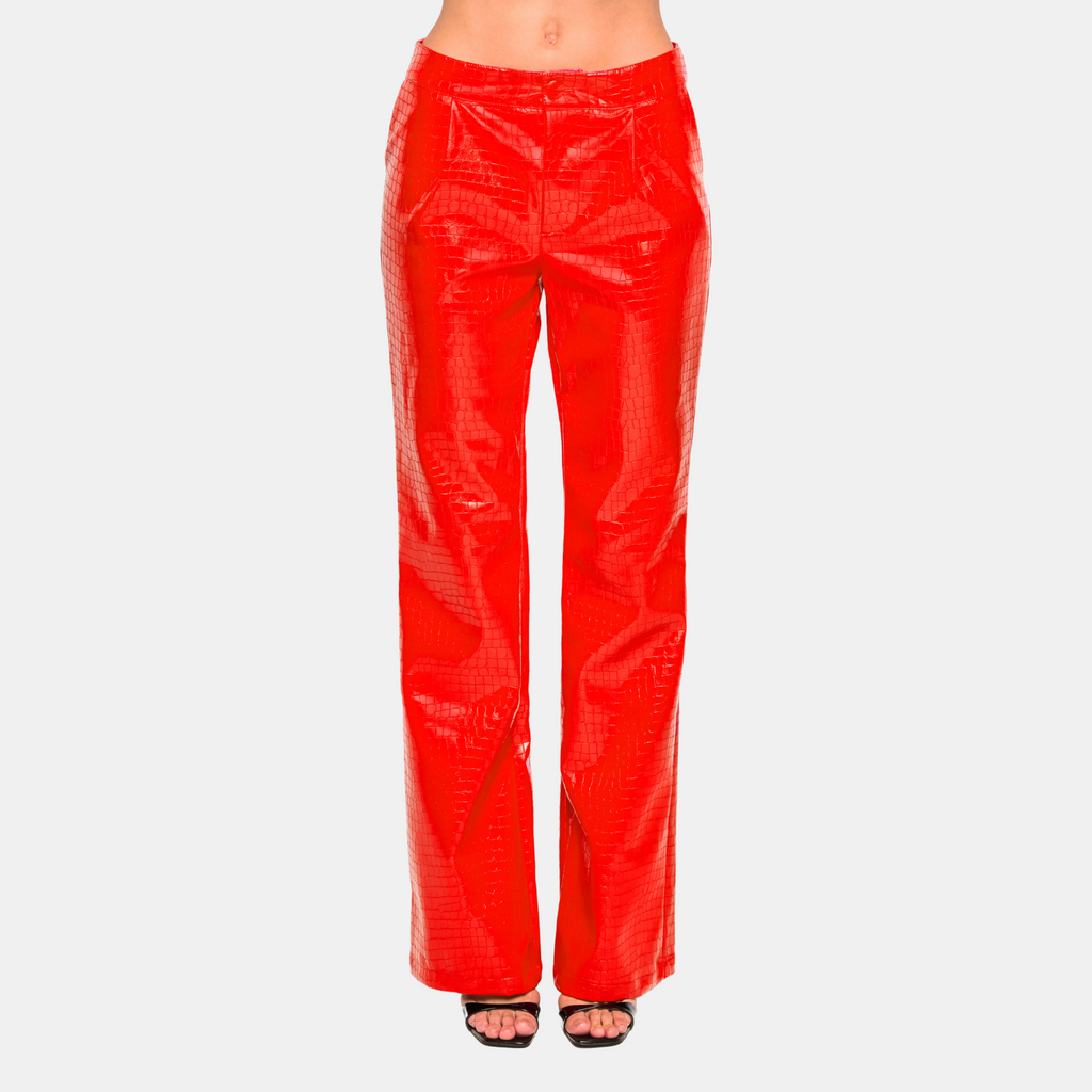 OW Collection VALENCIA Croc Pants Pants 022 - Red