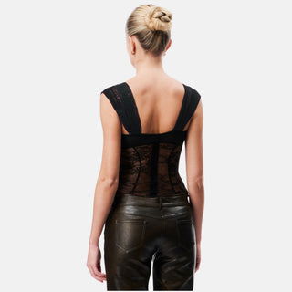 OW Collection VILDA Lace Top Top 121 - Black
