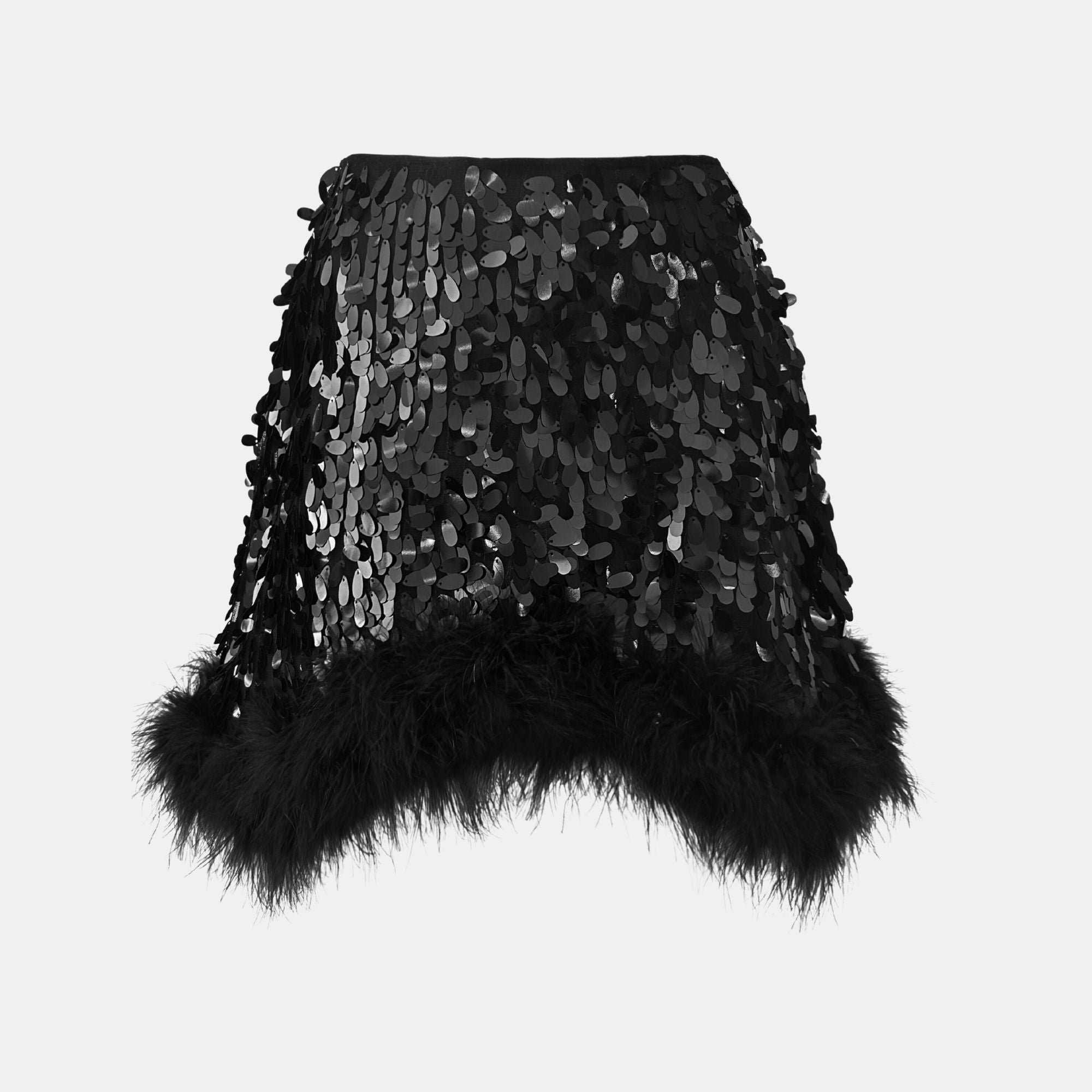BHLDN Anthropologie Black Frolicking Feather Skirt Retail $850 NWOT | eBay