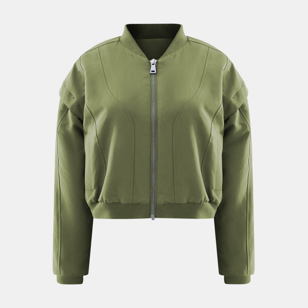 OW Collection YOKON Crop Bomber Jacket Jacket 217 - Hunter Green