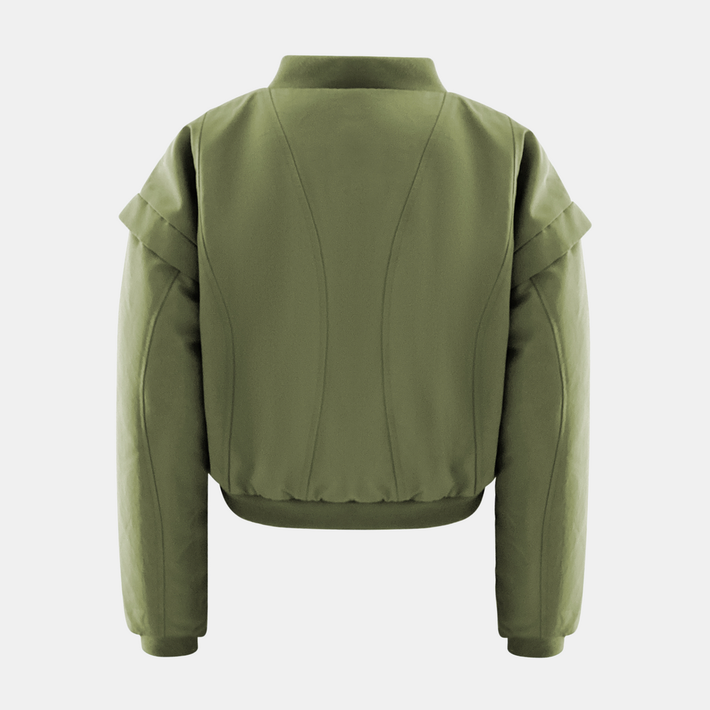 OW Collection YOKON Crop Bomber Jacket Jacket 217 - Hunter Green