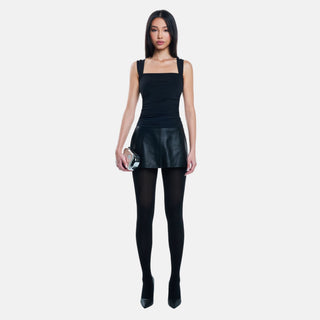 OW Collection ZOEY Draped Top Top 121 - Black