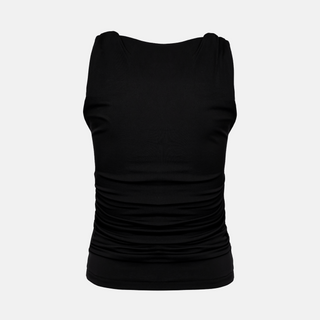 OW Collection ZOEY Draped Top Top 121 - Black