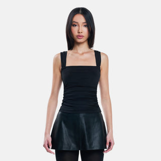 OW Collection ZOEY Draped Top Top 121 - Black