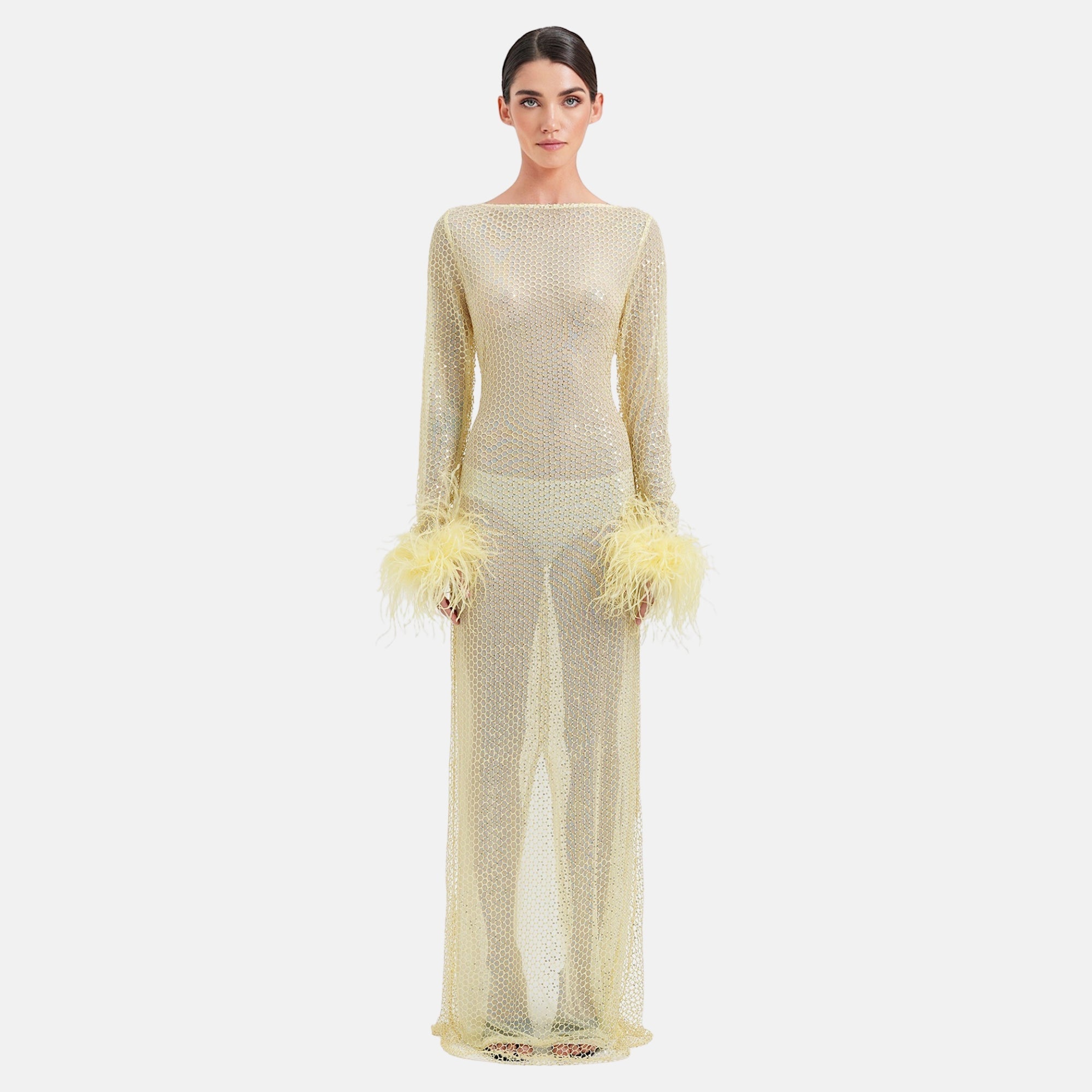 butter yellow dress maxi OW Collection Alva Maxi Dress in Yellow