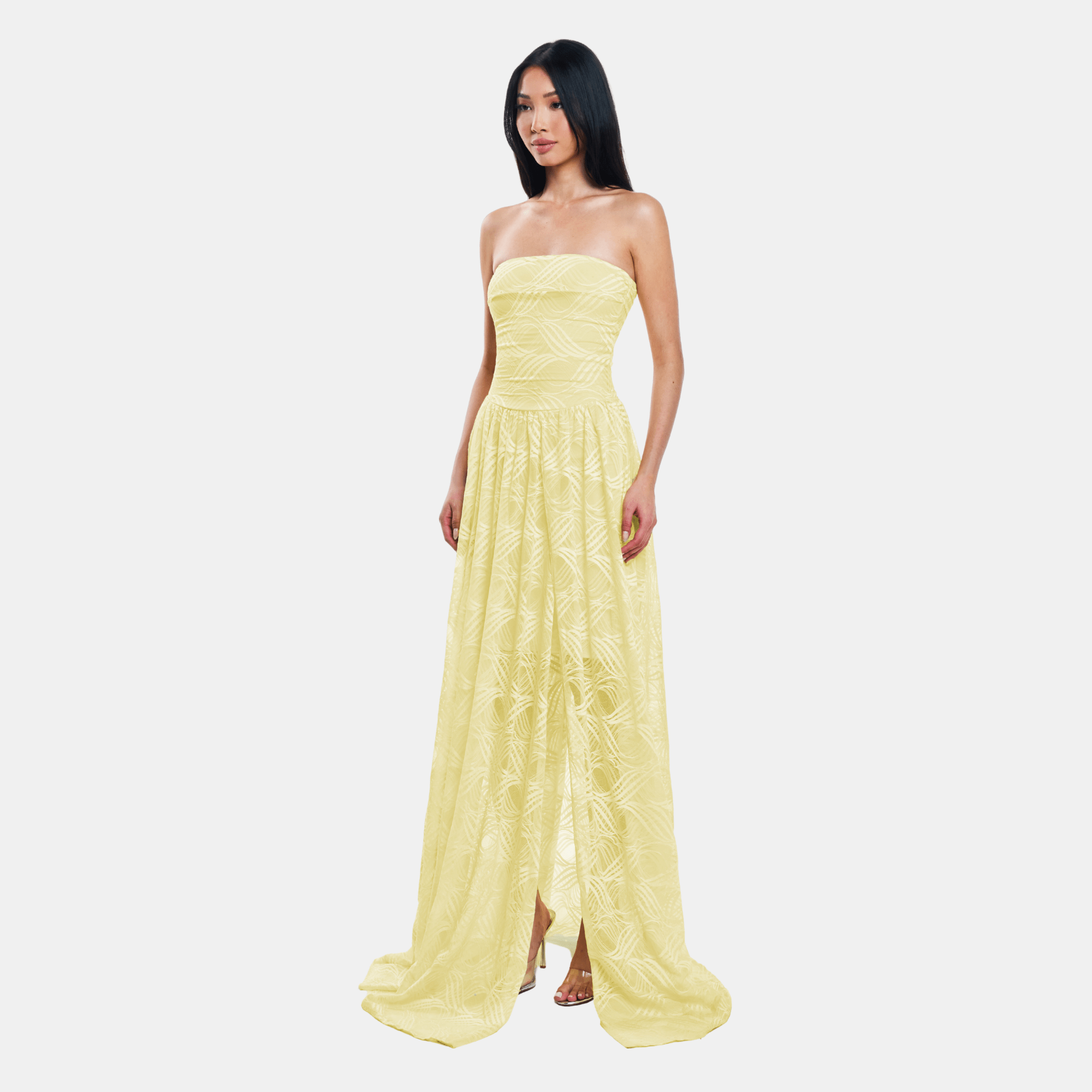CLEO Maxi Dress | Butter Yellow Strapless Maxi | OW Collection CLEO Maxi Dress | Butter Yellow Strapless Maxi | OW Collection