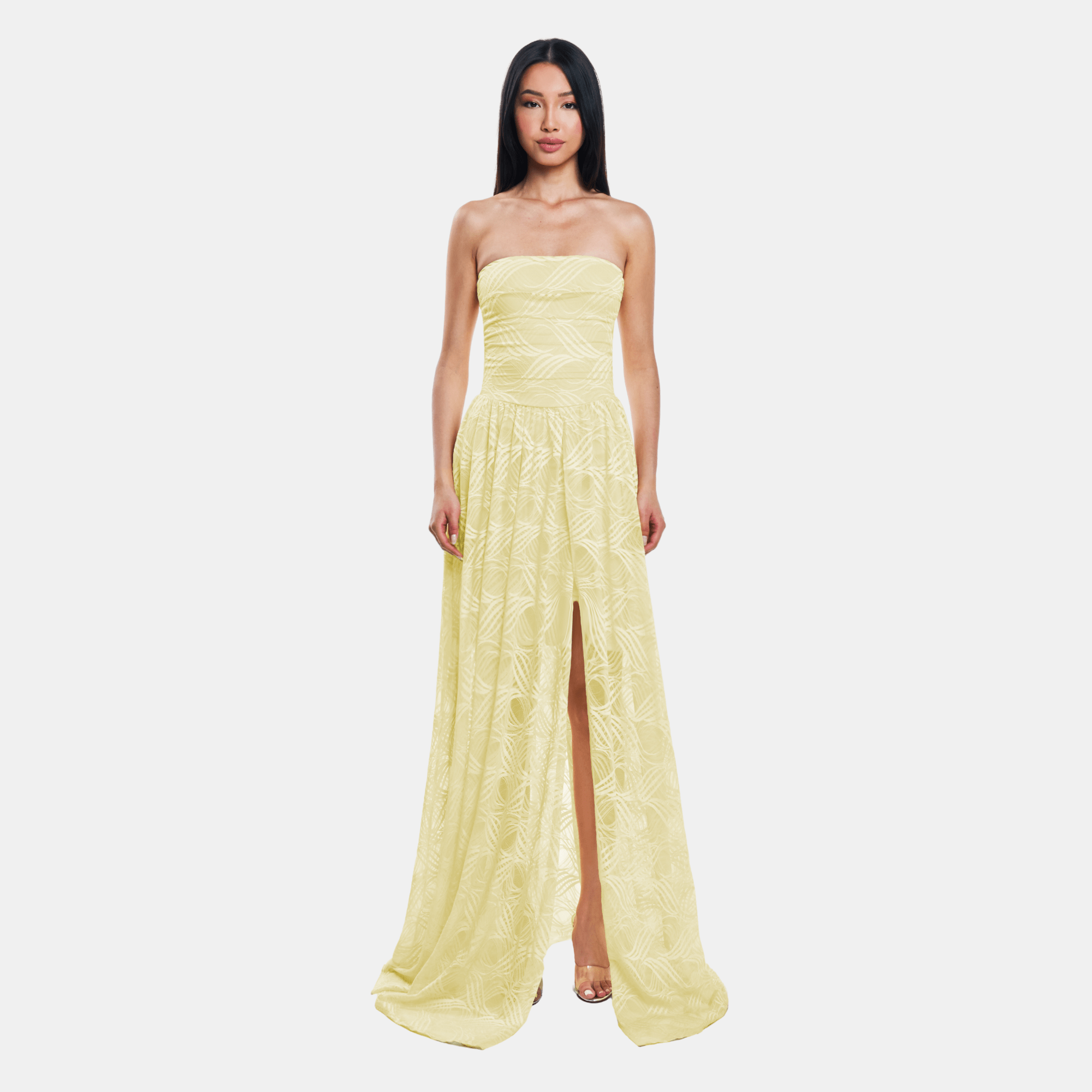 CLEO Maxi Dress | Butter Yellow Strapless Maxi | OW Collection CLEO Maxi Dress | Butter Yellow Strapless Maxi | OW Collection