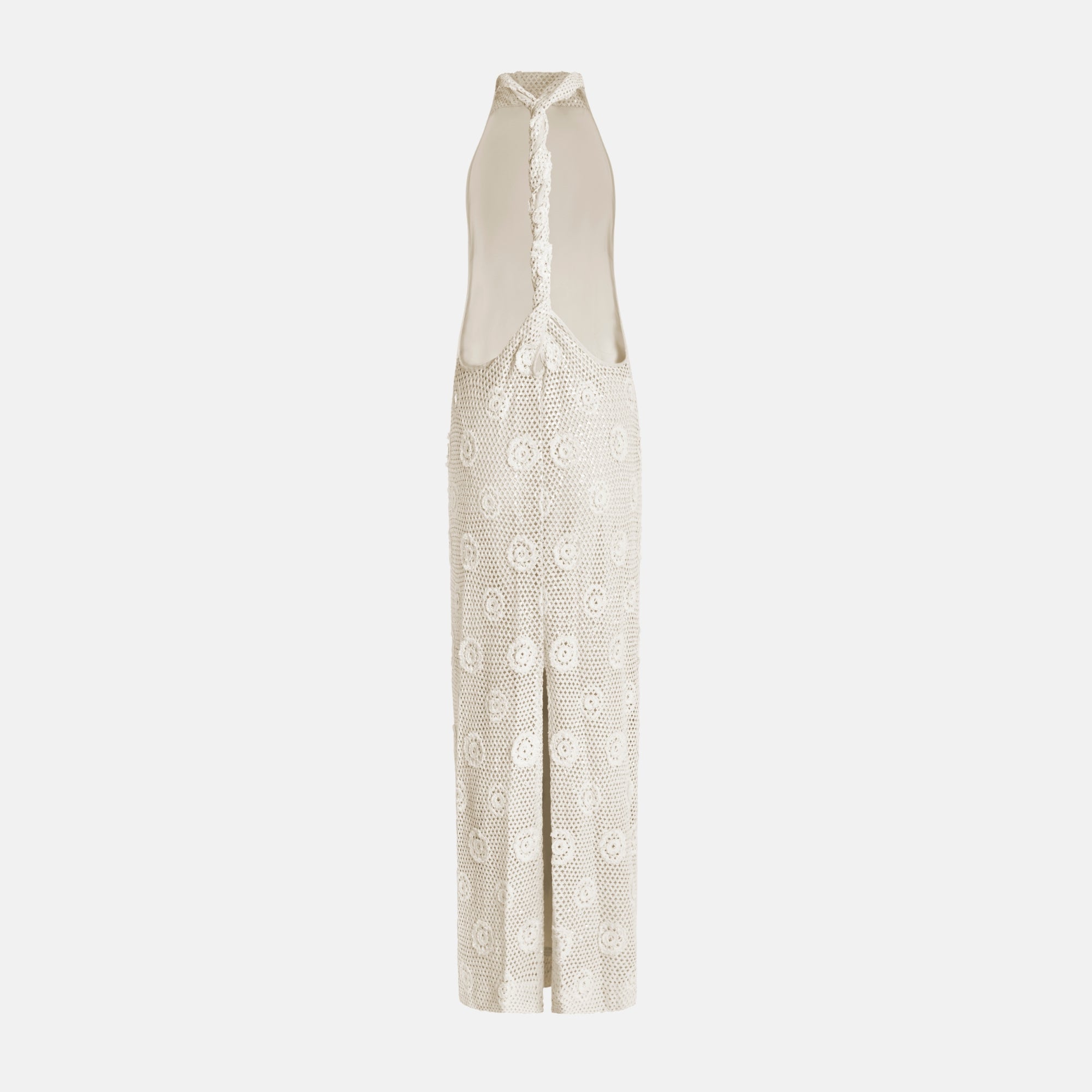 COLLETTE Maxi Dress | Beige Crochet Open Back Dress | OW Collection COLLETTE Maxi Dress | Beige Crochet Open Back Dress | OW Collection