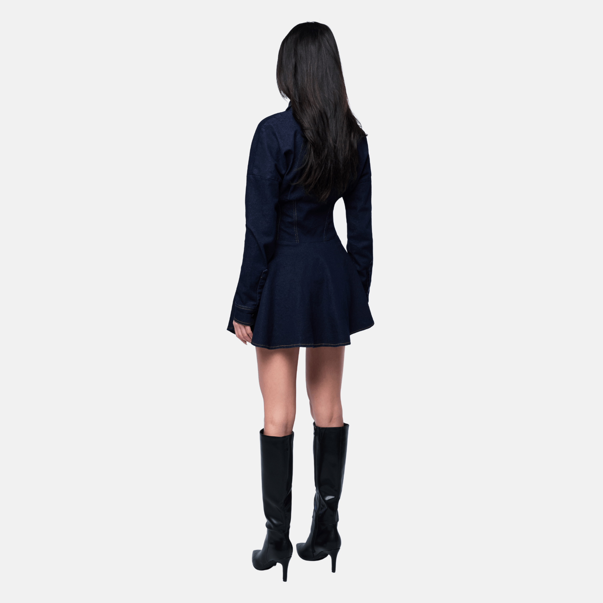 ella shirt dress ow collection Ella White Fitted Long Sleeve Shirt Dress | OW Collection