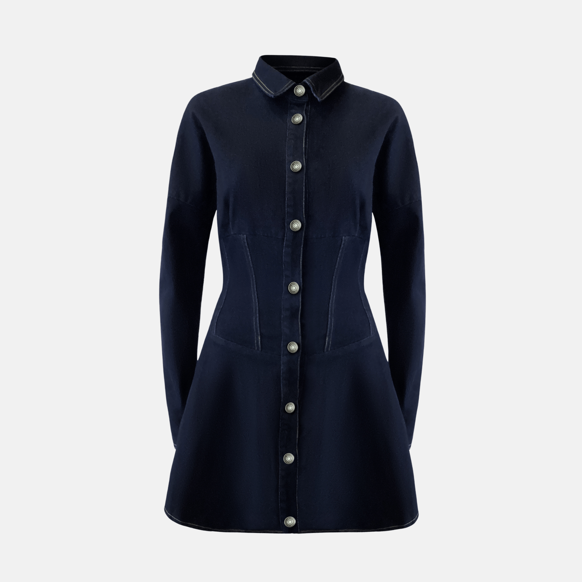 OW Collection Ella Denim Shirt Dress in Blue - Size XL OW Collection Ella Denim Shirt Dress in Blue - Size XL