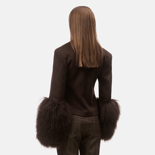 OW Collection FRANCES Wool Blazer Blazer 166 - Chocolate Brown