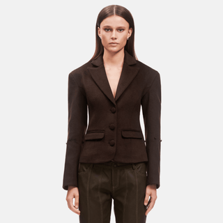 OW Collection FRANCES Wool Blazer Blazer 166 - Chocolate Brown
