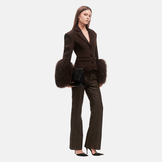 OW Collection FRANCES Wool Blazer Blazer 166 - Chocolate Brown