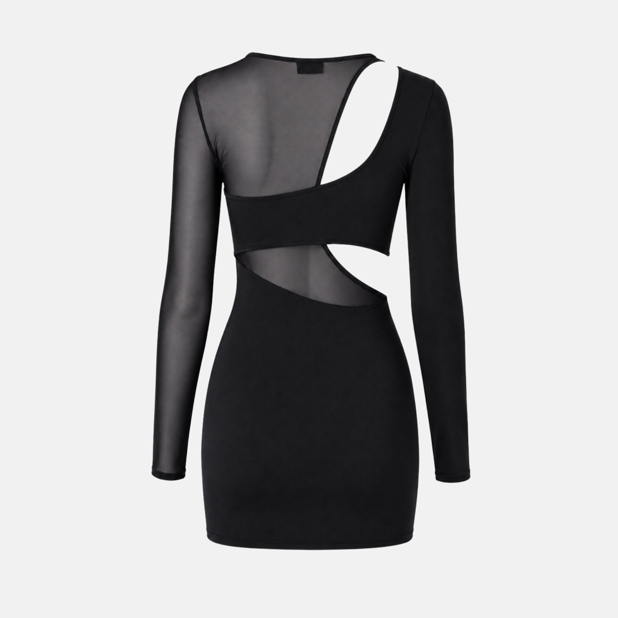 KARI Mini Dress | Black Asymmetric Cut-Out Mini Dress