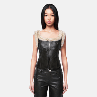 OW Collection KENDRA Top Top 237 - Distressed Black