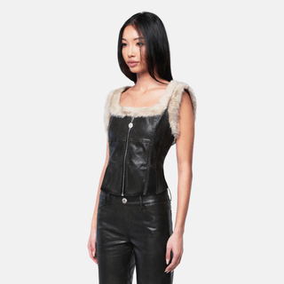 OW Collection KENDRA Top Top 237 - Distressed Black