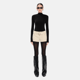 OW Collection LEXI Turtleneck Bodysuit Bodysuit 121 - Black