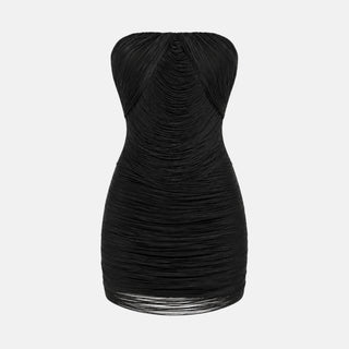 OW Collection MADDY Fringe Dress Dress 121 - Black