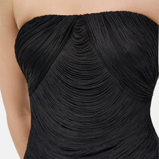 OW Collection MADDY Fringe Dress Dress 121 - Black