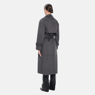 OW Collection MATILDA Wool Coat Coat 243 - Charcoal