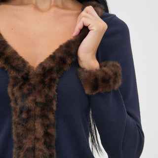 NELL Faux Fur Cardigan - Cardigan | OW Collection