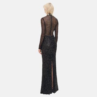 OW Collection NIKKI Maxi Dress Dress 090 - Black Glitter