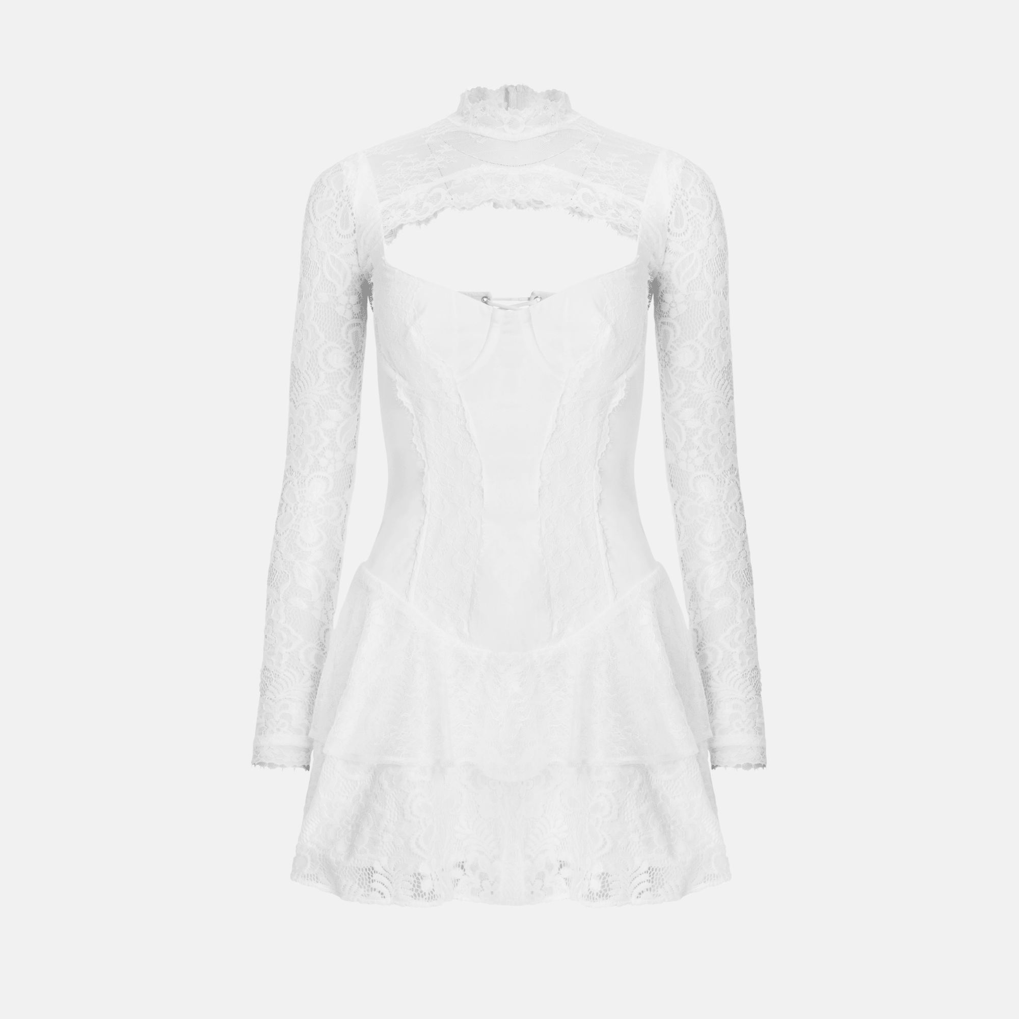 OW Collection Nori Corset Mini Dress in White - size XS OW Collection Nori Corset Mini Dress in White - size XS