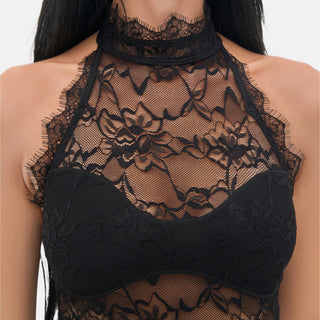 OW Collection SELAH Lace Top Top 121 - Black