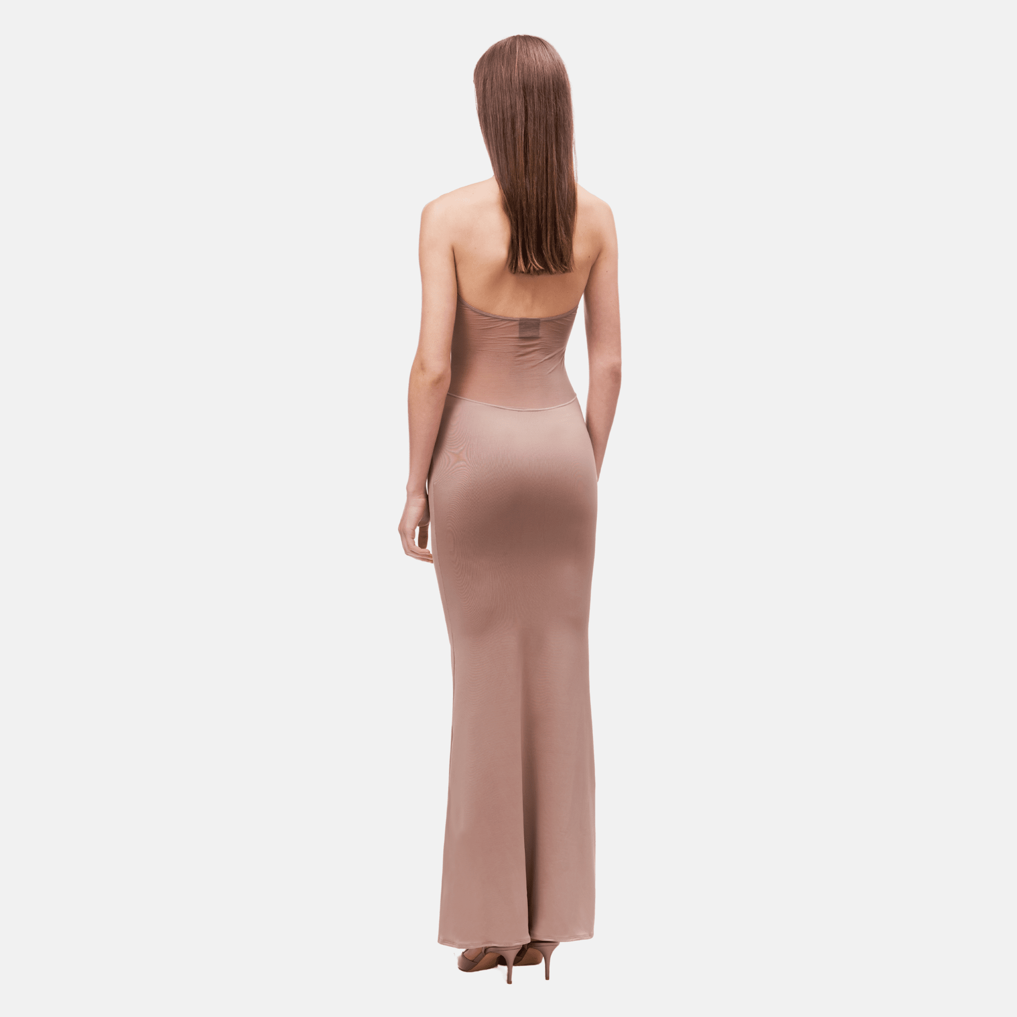 maxi silhouette dress Flowing White Maxi Dress 2XL