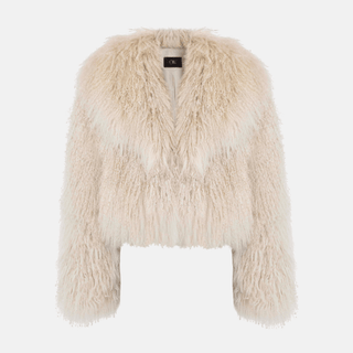 OW Collection THEA Fur Jacket Jacket 196 - Light Tan