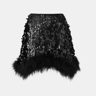 VIRGO Sequin Feather Skirt - OW Collection