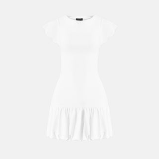 OW Collection ZARIA Mini Dress Dress 001 - White