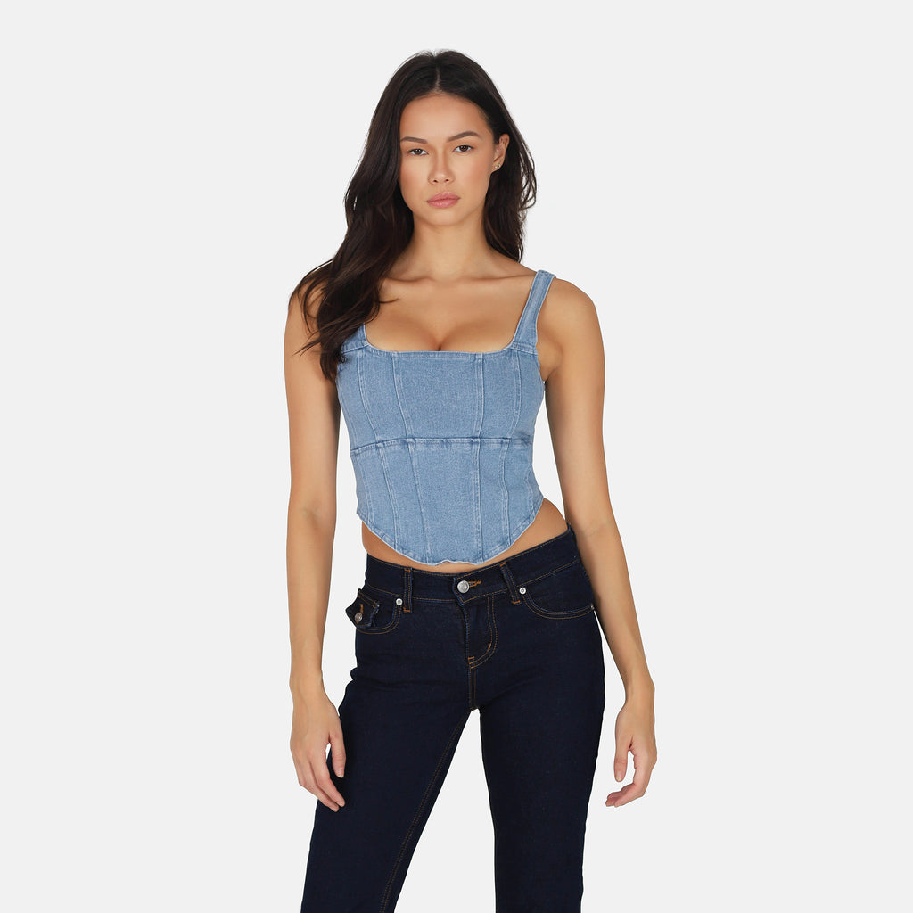OW Collection DEMI Top Top 019 - Denim Blue