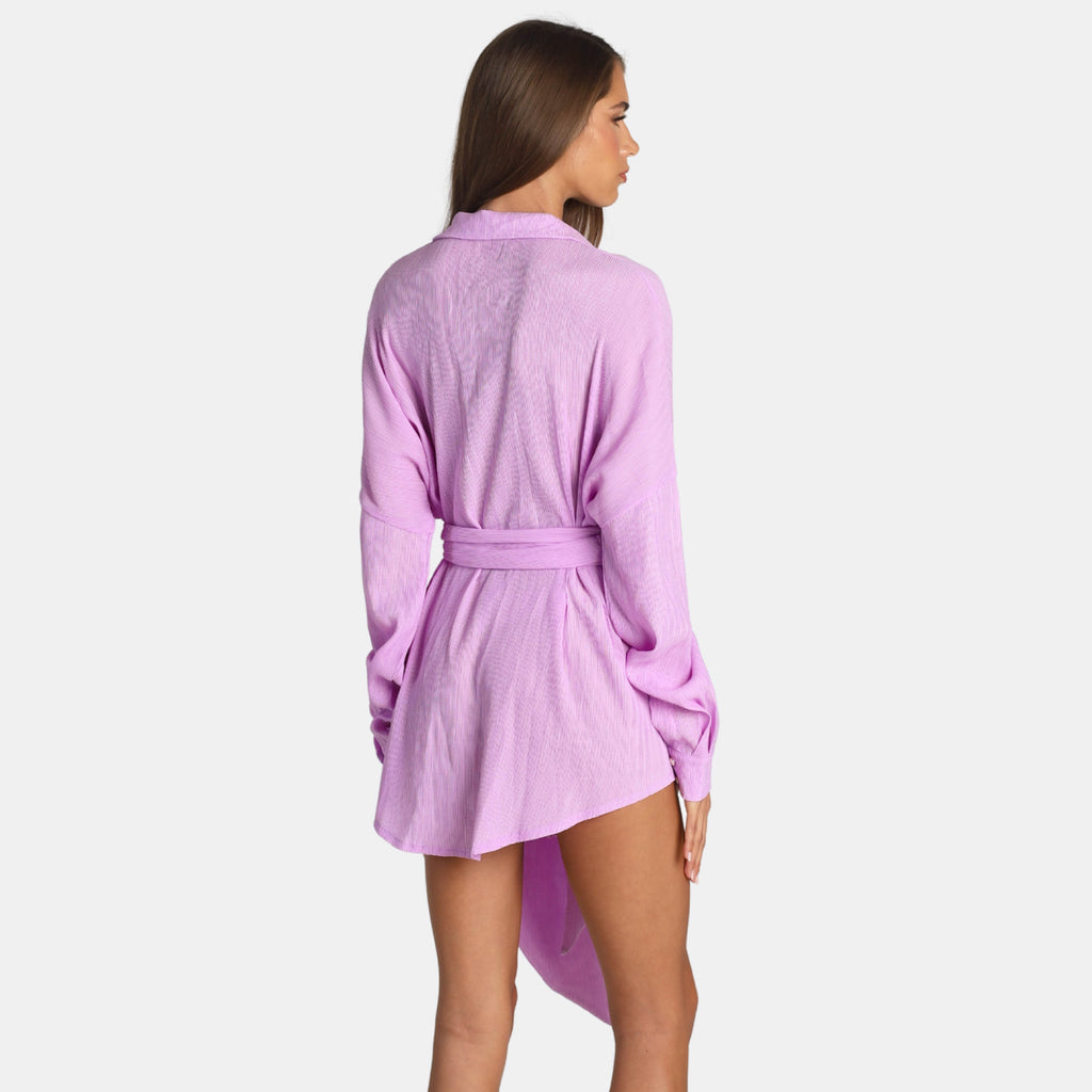 OW Collection EMILIA Shirt Dress Dress 168 - Lavender