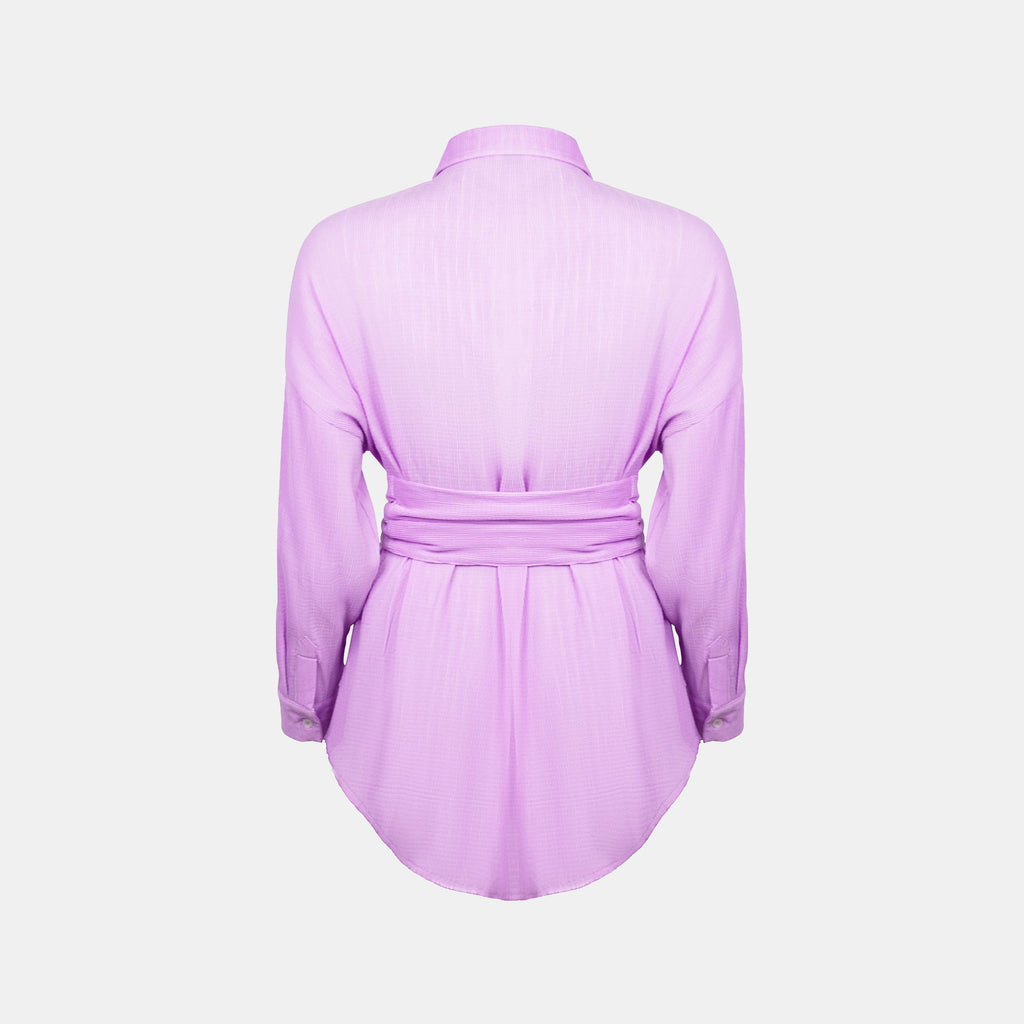 OW Collection EMILIA Shirt Dress Dress 168 - Lavender