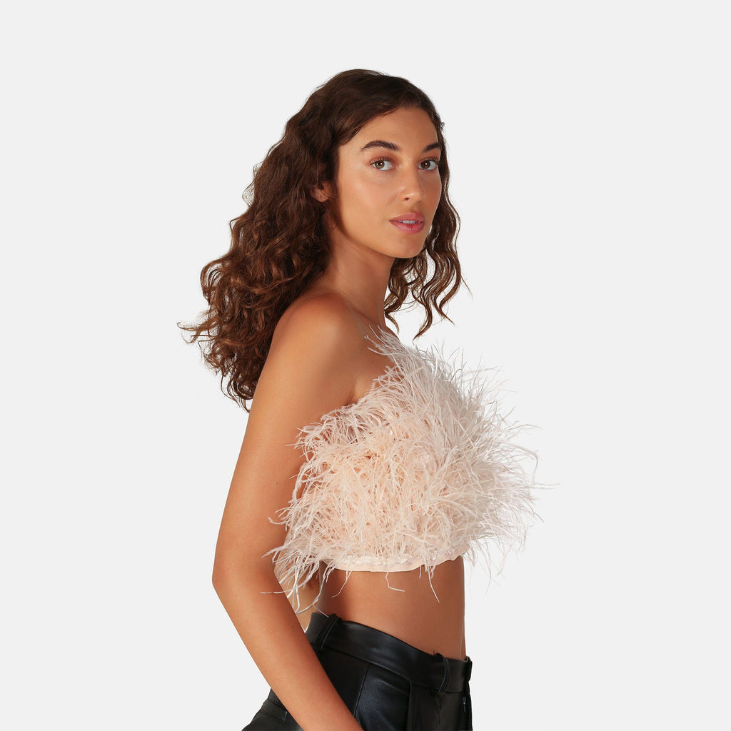 OW Collection FEATHER Top Top 006 - Light Beige