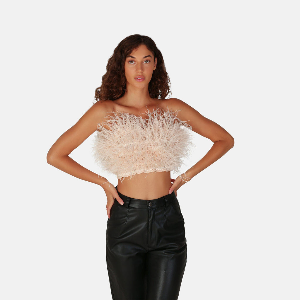 OW Collection FEATHER Top Top 006 - Light Beige
