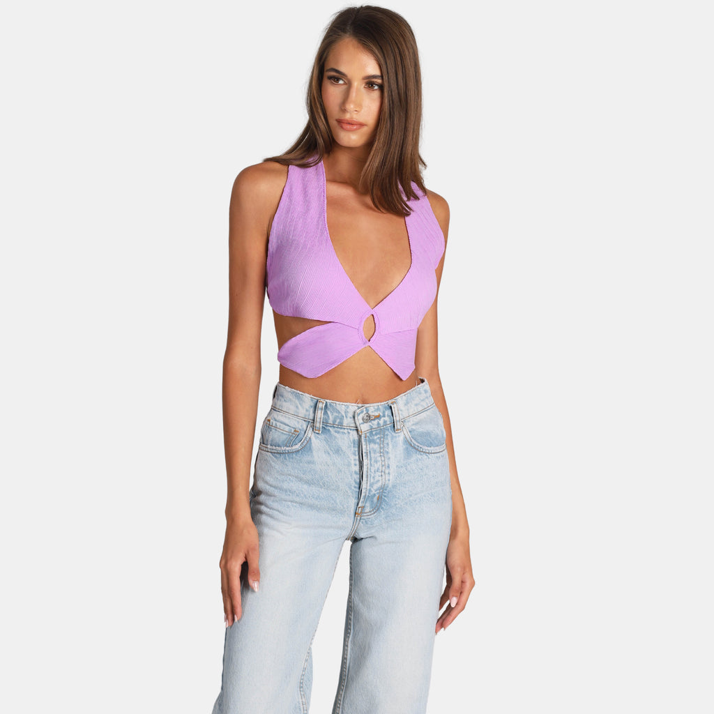 OW Collection FEYA Crop Top Top 168 - Lavender