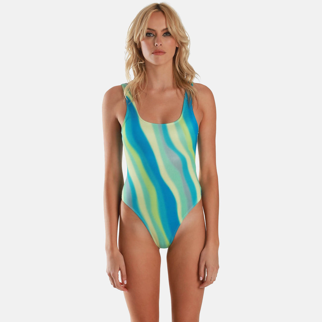 OW Swim HANNA Swimsuit Swimsuit 157 - Green Print