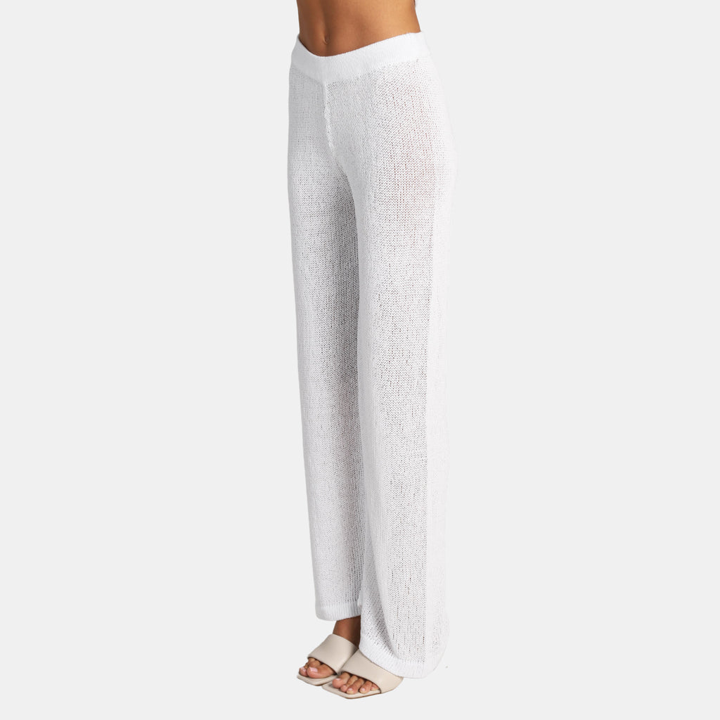 OW Collection OLIVIA Crochet Pants Pants 059 - OW White