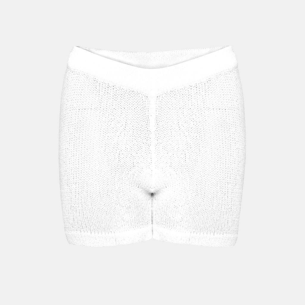 OW Collection OLIVIA Crochet Shorts Shorts 059 - OW White