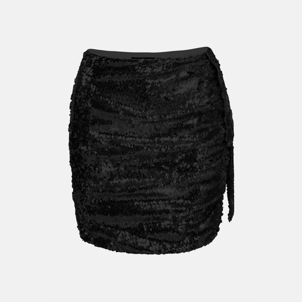 OW Collection SEQUIN Skirt Skirt 002 - Black Caviar